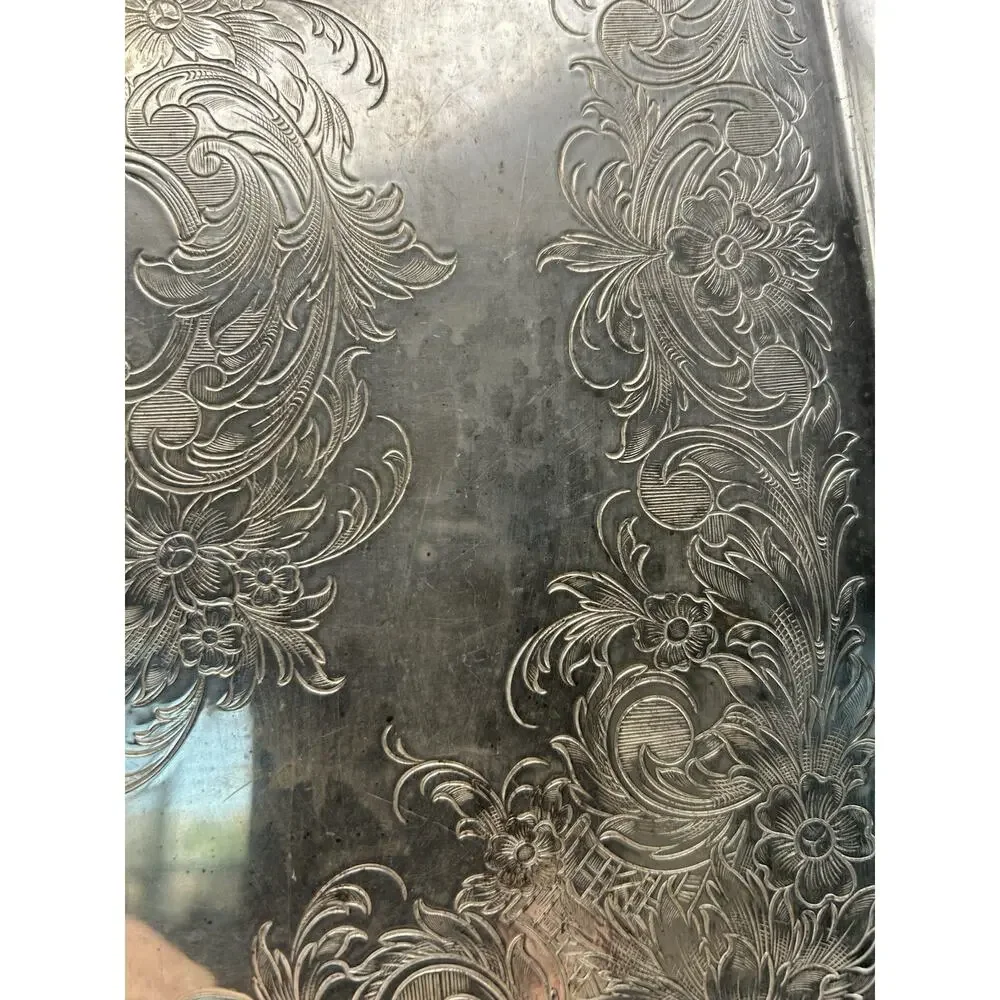 Silverplate International Silver Co. “American Rose” Serving Platter